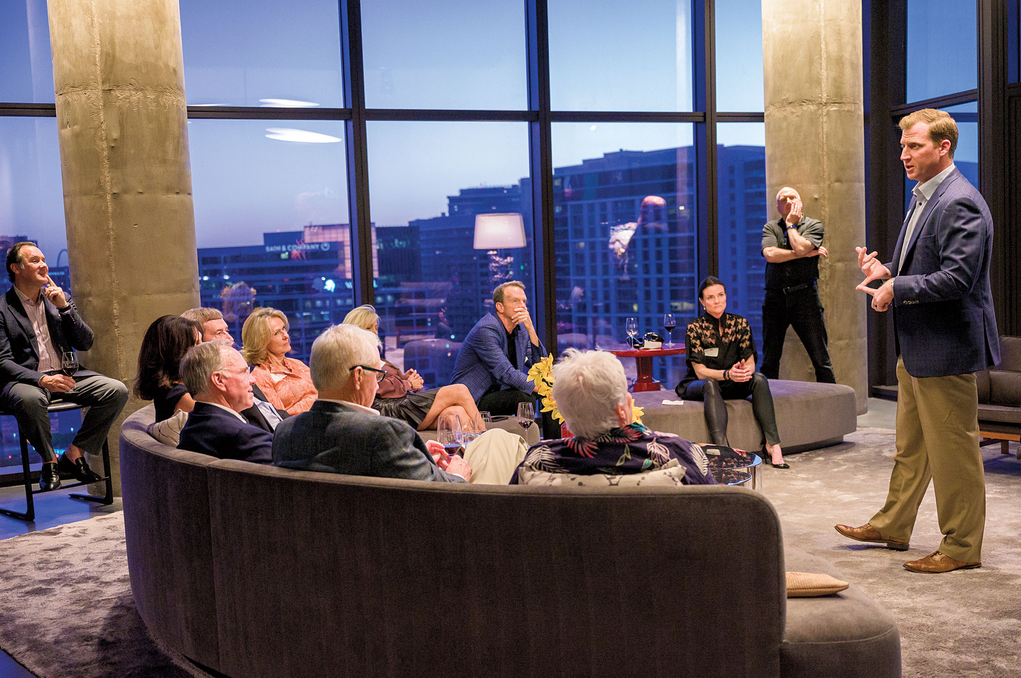 People gathered in a board room