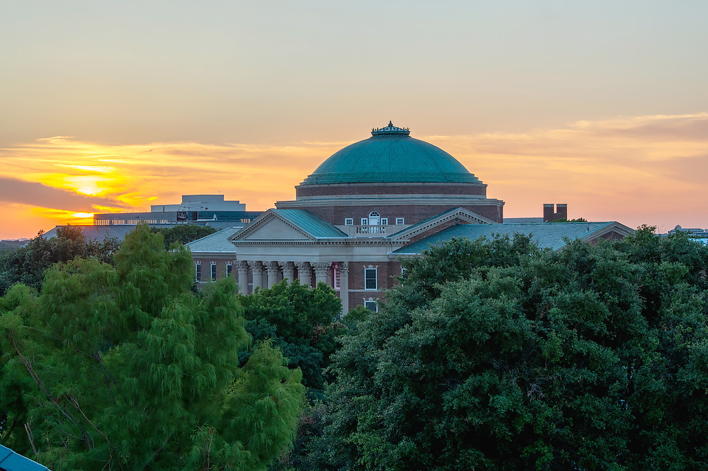 Sunset at Dallas Hall