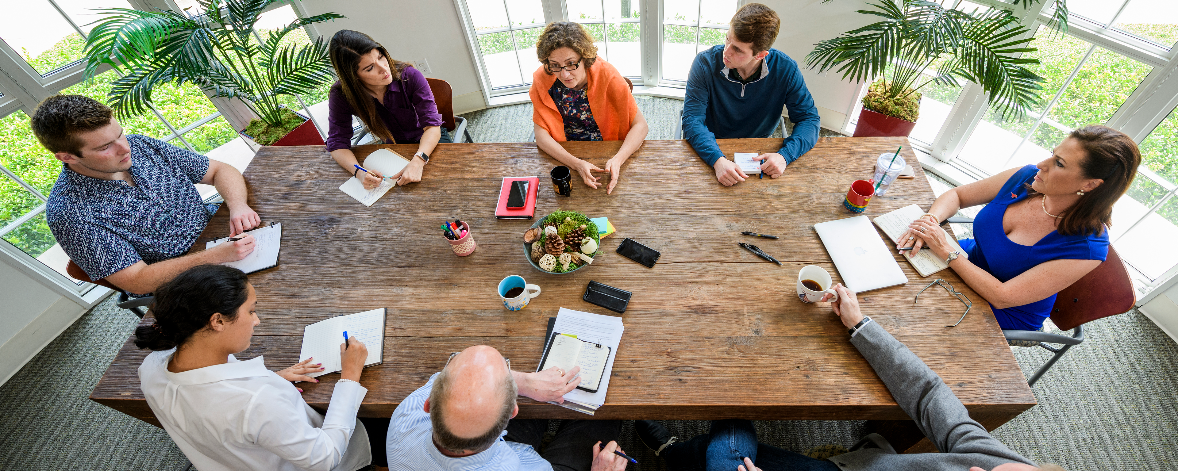 People sitting around a table