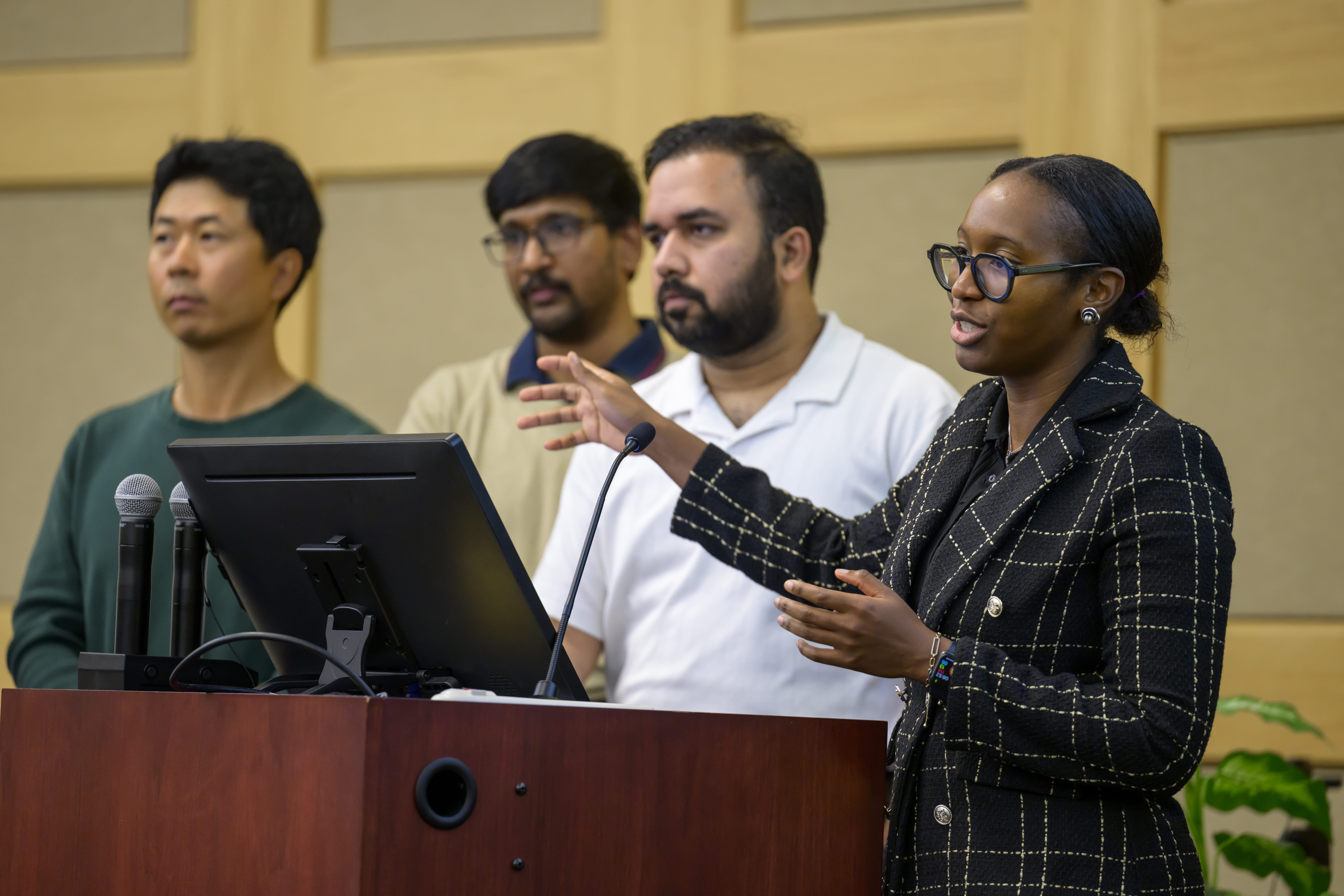 students in presentation