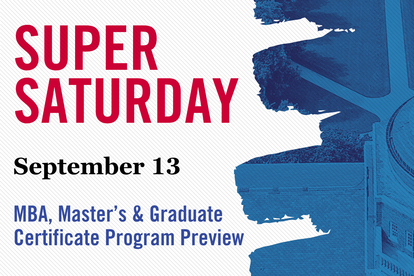 flyer sharing details of the Super Saturday event
