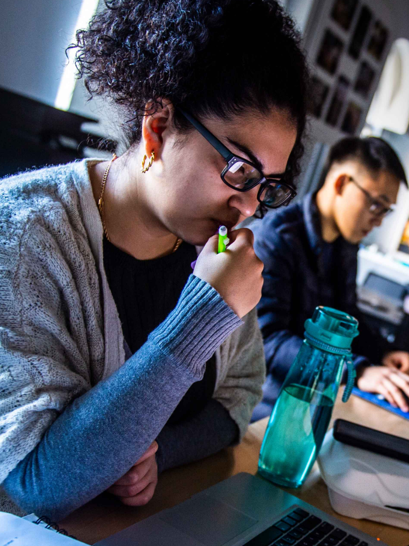 Student at desk