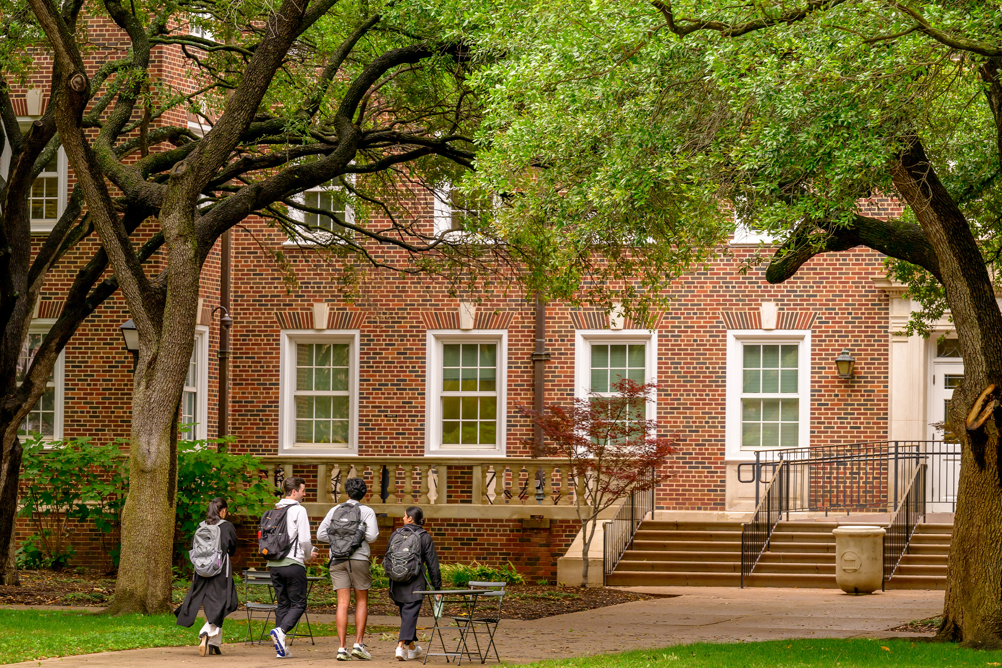 Outside shot of Dedman Law quadrangle