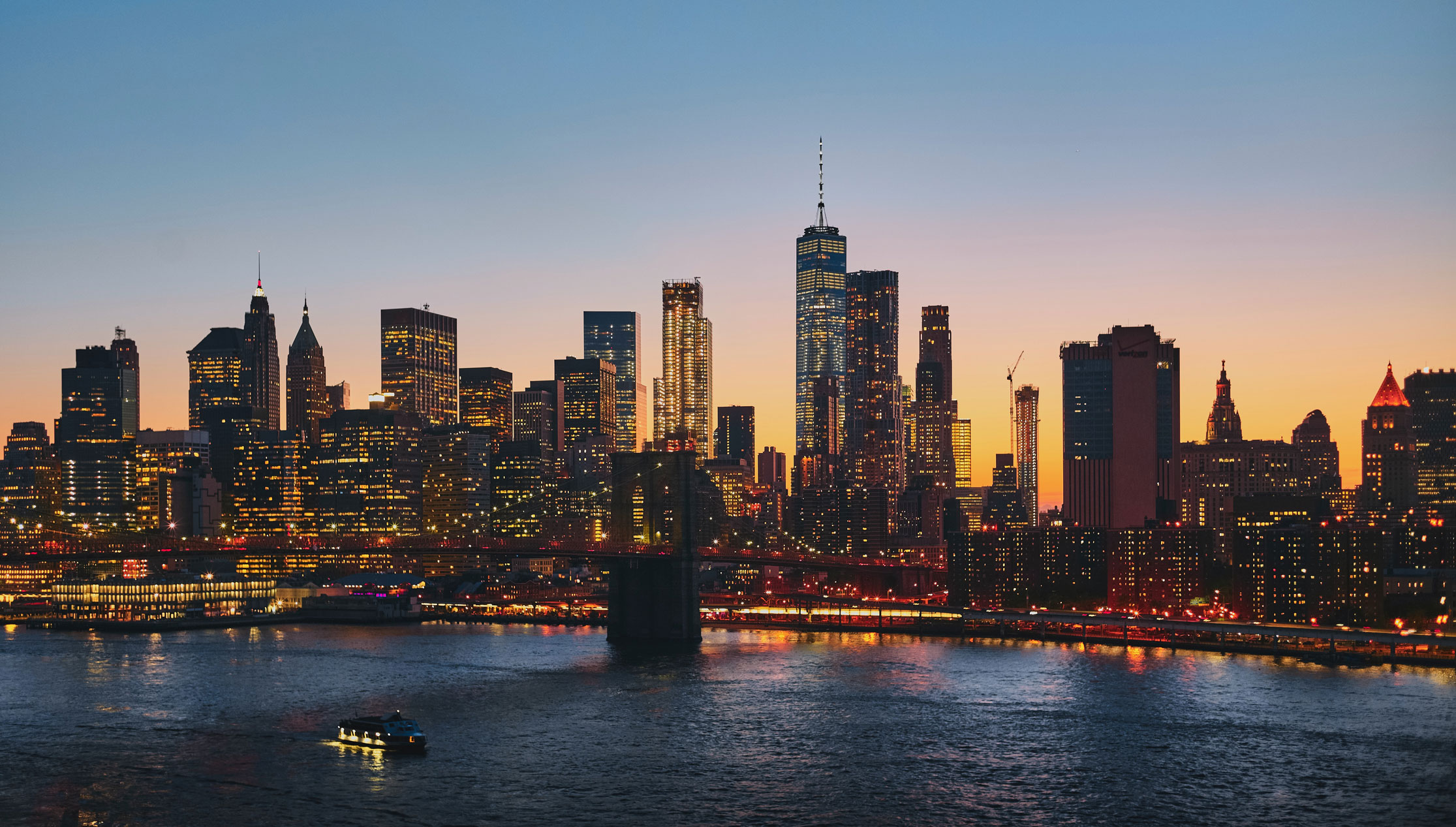View of the Manhattan skyline.