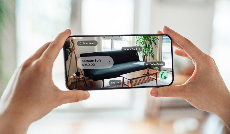 Photo of mobiles augmented reality app