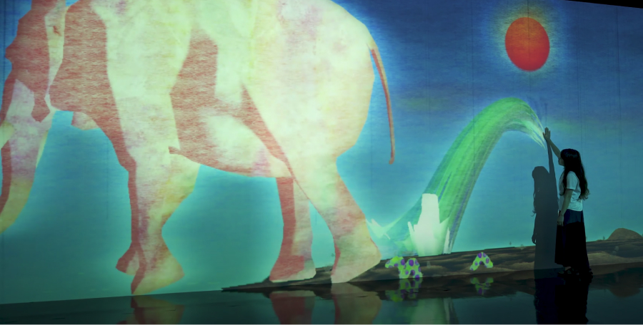 Photo of interactive art installation