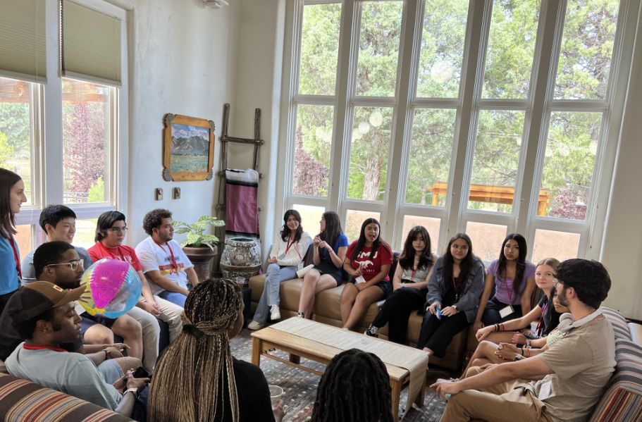 students sitting in a circle