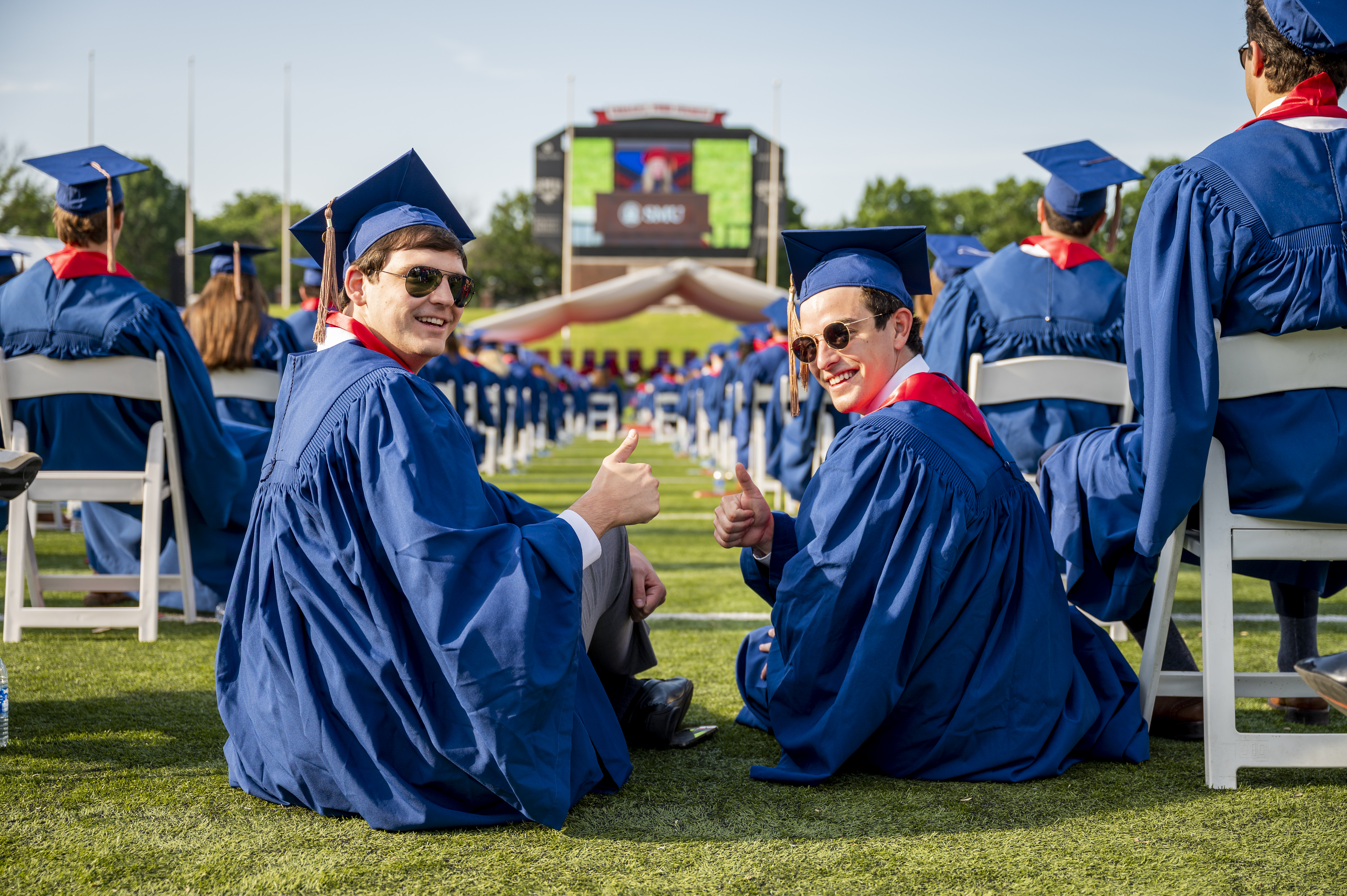 graduates at ceremony