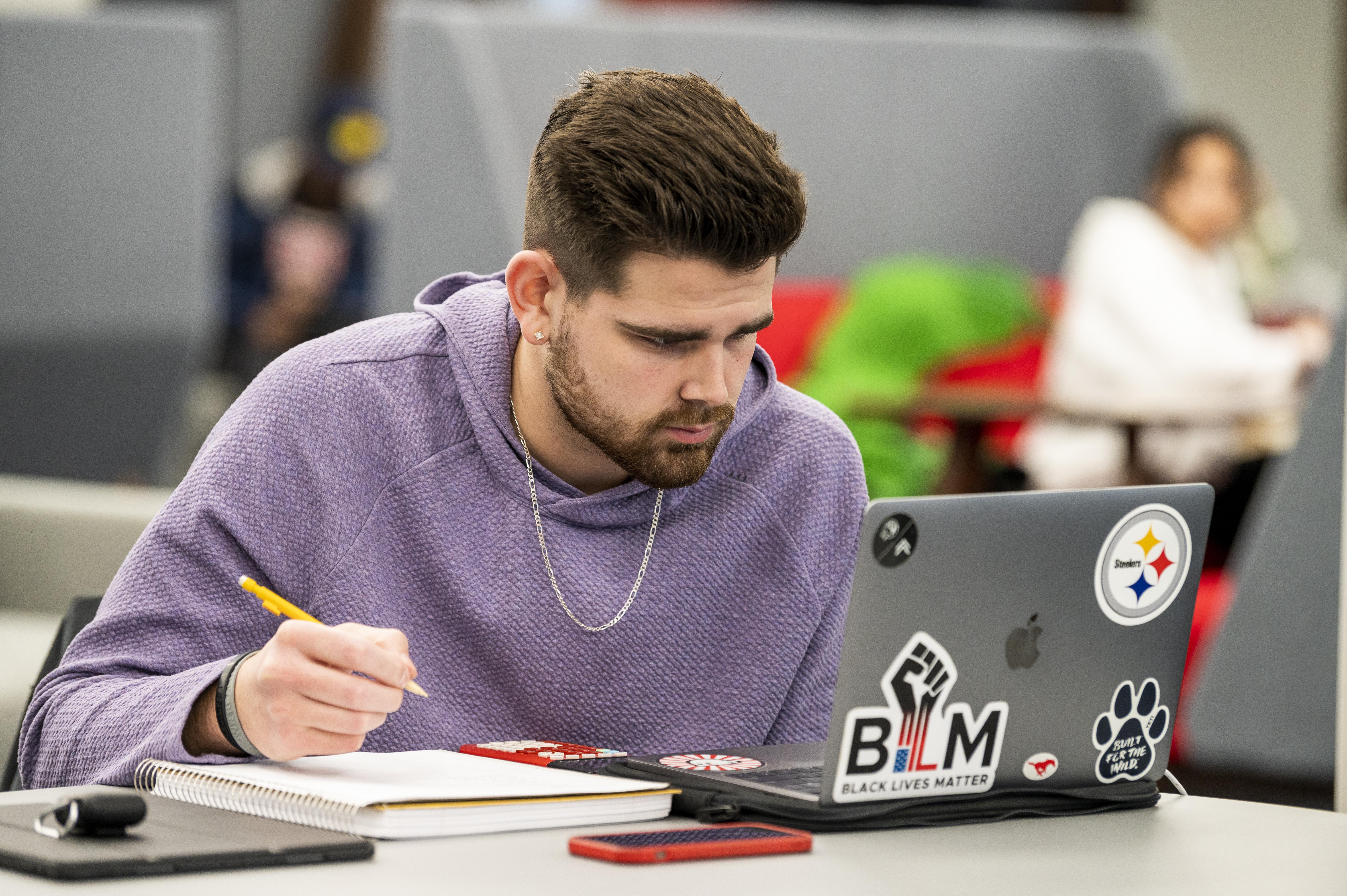 Student on laptop