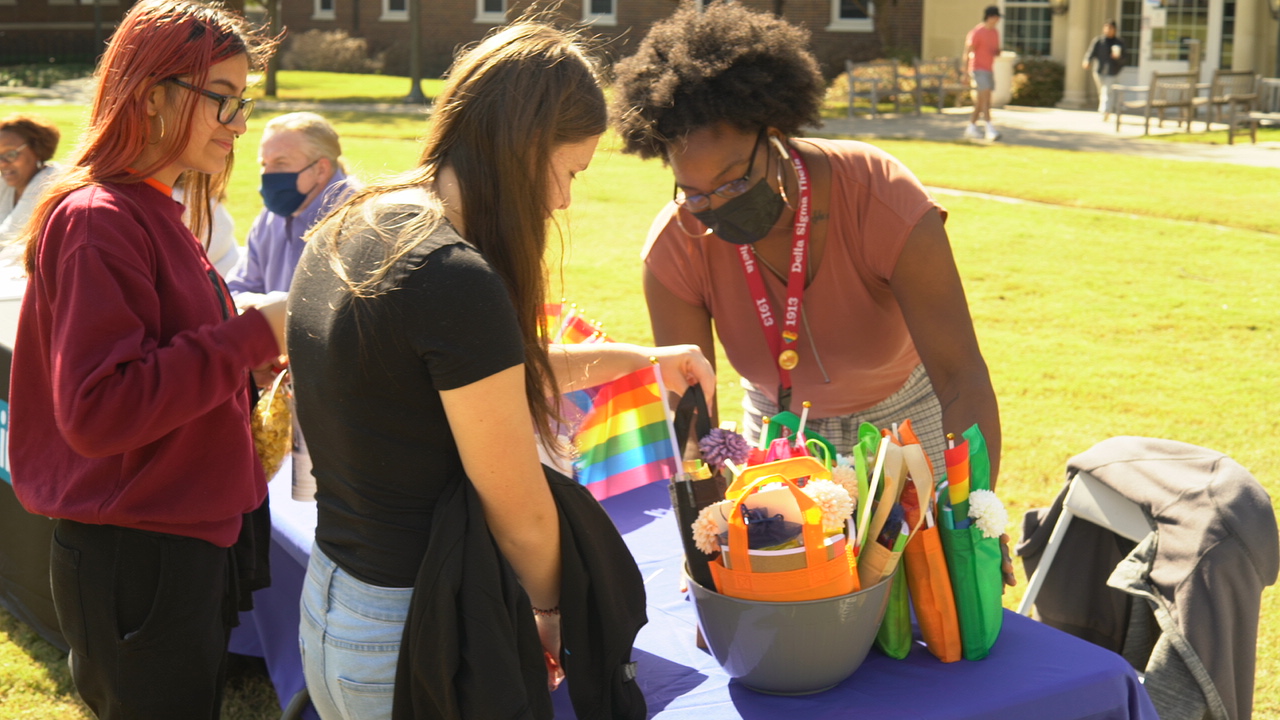 Students at Resource Fair