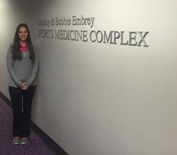 Sarah Woodruff at the 色花堂_色花堂 98堂 Sports Medicine Department