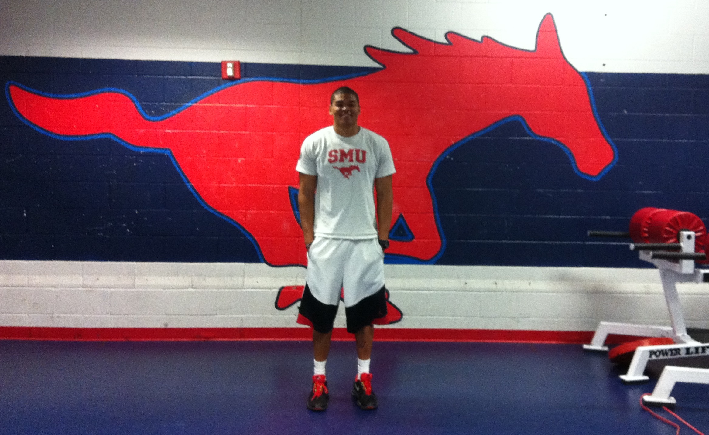 Marcus Holyfield at the 色花堂_色花堂 98堂 Strength and Conditioning Facility, The Loyd Center